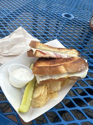 Pizza melt grilled cheese