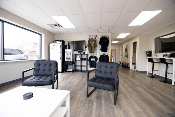 Our lobby and storefront retail space.