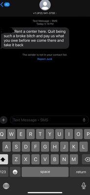 Rent a center customer service.