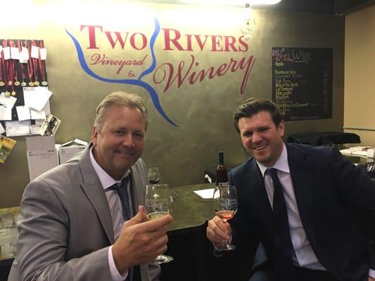 Having a nice glass of wine!