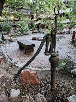 One of many apartment-lined plazas.