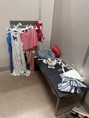 Target is getting worse not better. They closed of the fitting rooms (men's & women's) down to 3 and they all look like this