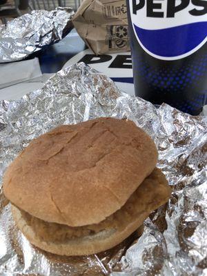 Chicken sandwich and sweet ice tea