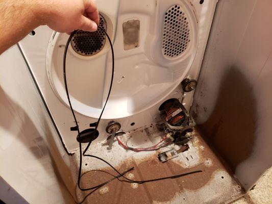 Dryer belt replacement