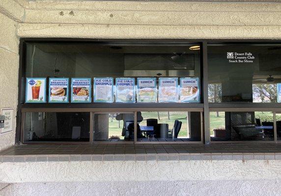 Desert Falls Country Club Snack Bar right off the Golf Course