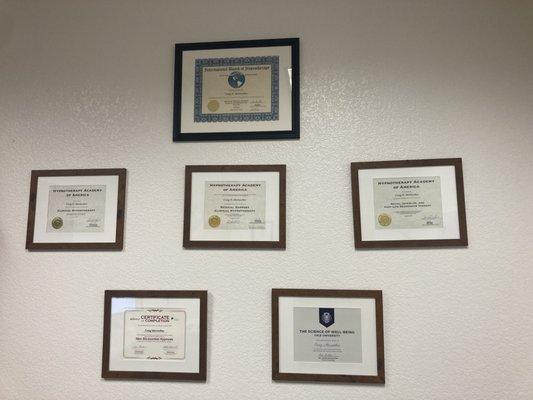 I have 500 hours of hypnotherapy training plus over 200 hours of continuing education training.