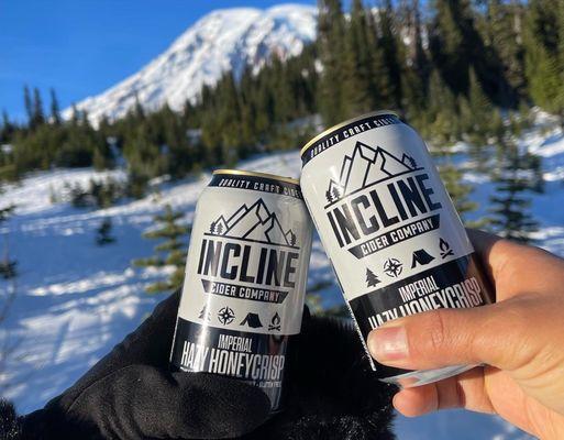 Beers and snacks sold inside