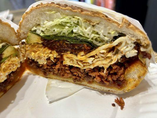 Here's 55% of the Chorizo Cemita.