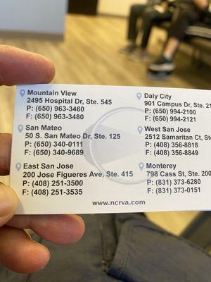 Six different locations