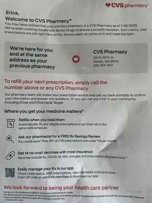 My prescription did not carry over!