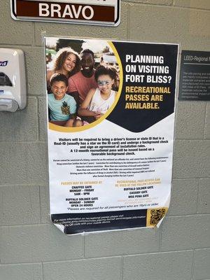 Fort Bliss Recreational Passes info