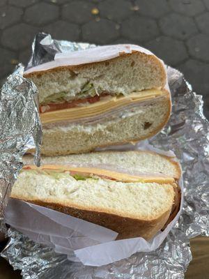 Ham and cheese sandwich