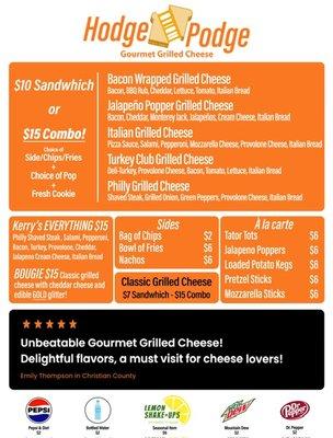 Hodge Podge Gourmet Grilled Cheese