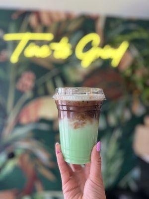 Iced Buko Pandan Latte (~$7)