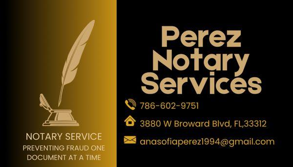 Perez Notary Services