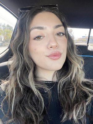 balayage pre blonde roots