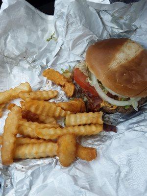 Big Bacon Burger & Fries