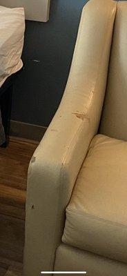 Leather chair falling apart