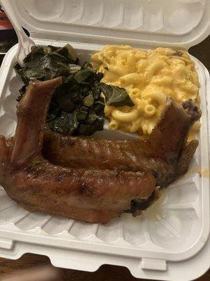 Baked 2pcs. Bake Turkey Wings with 2 Sides Plate