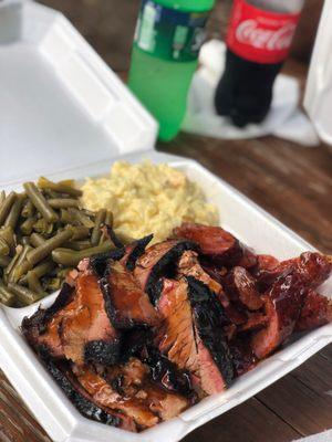 2 Meat Plate! Brisket and Sausage