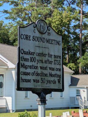 Core Sound Meeting Historical Marker