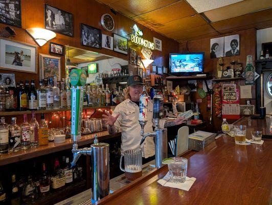 guest bartender - Matt from Premium Tattoo down the street