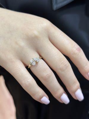 toi et moi engagement ring