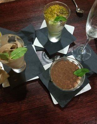 Tiramisu, pistachio crema, gelato!