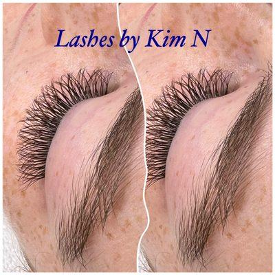 Classic full set with brown color lashes