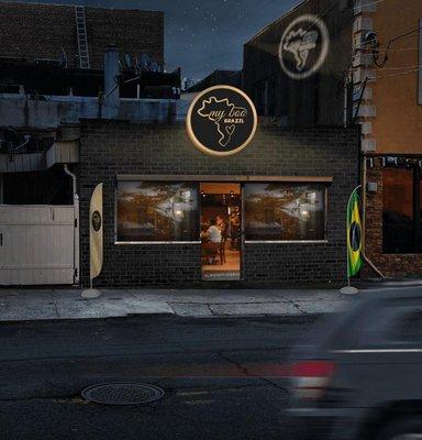 photo of the front of the coffee shop