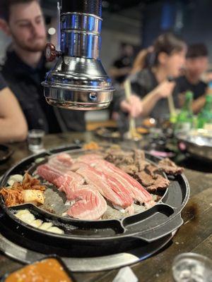 Pork belly and brisket