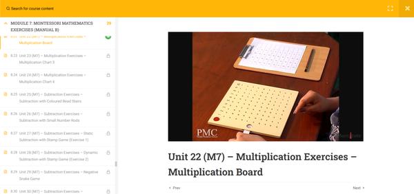 Distance Montessori
Early Childhood (3 - 6) Training Program
with an all-new online "Learning Management System" and 300+ video tutorial.