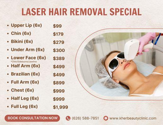 Laser Hair Removal Special