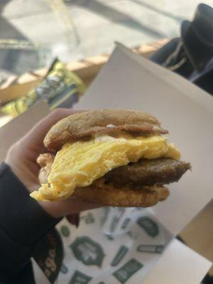 Breakfast sandwich add sausage