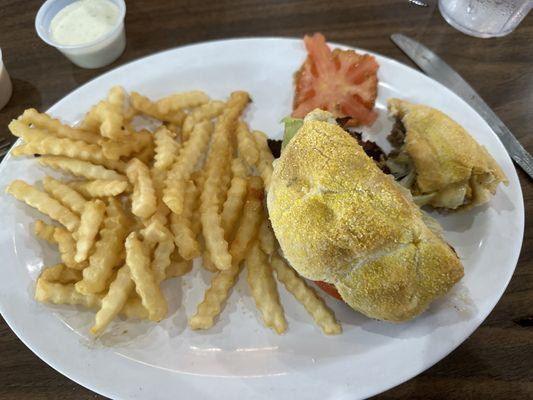 Tuck burger and fries so good!