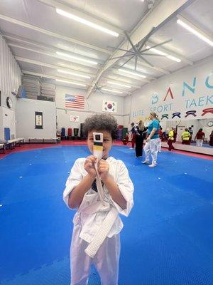 My son received his second stripe.