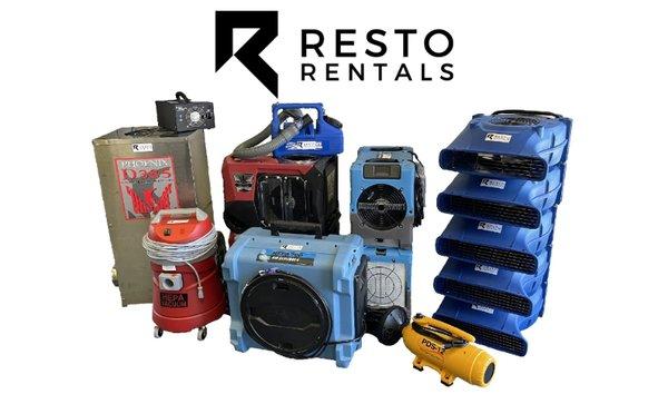 Some of the equipment we offer for rent at Resto Rentals.