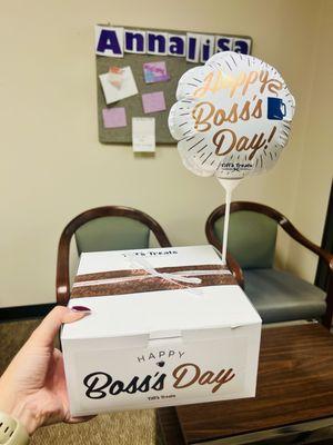 One of my therapists sent me cookies for Boss's Day! :)