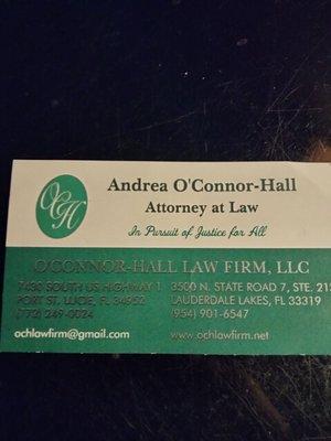 Andrea O'Connor-Hall Attorney at law