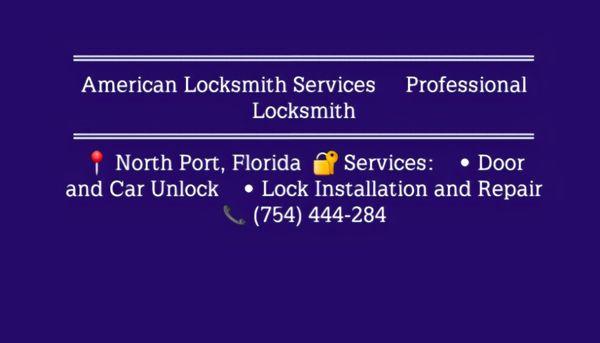 American Locksmith Services