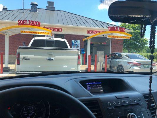 Getting her cleaned up on this beautiful day