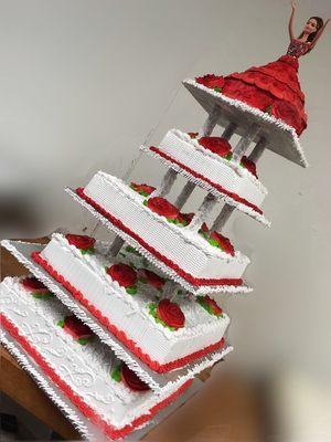 15 Años Cake From 3 Leche Pastel De 3 Leche Para 15 Años