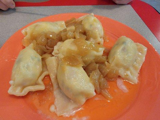 Loaded potato pierogies