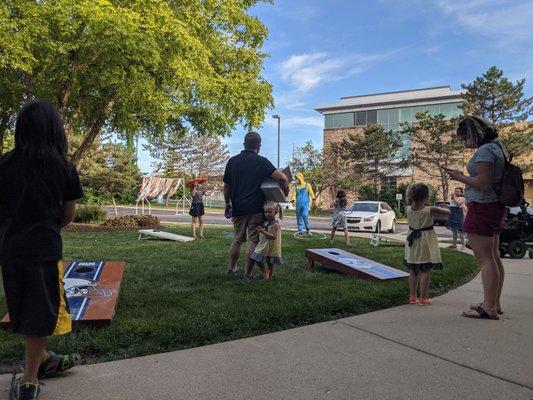 More families enjoy the outdoors.