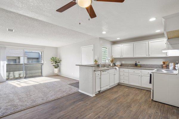 Open concept floor plans