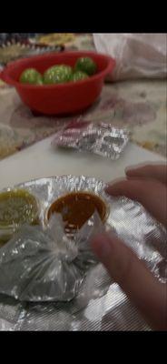 Yum suace yum vegetable yum taco