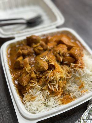 Curry Chicken (top left), Chicken Tikka Masala (top right)