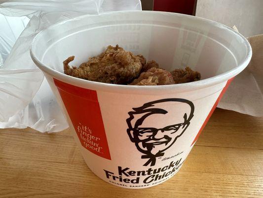 I don't think the taste of KFC can be beat. This was great today