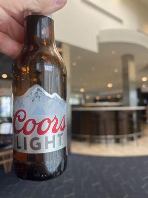 Here it is folks actually when I was in the airport you got a beer for $15 so you do save a little bit of money here