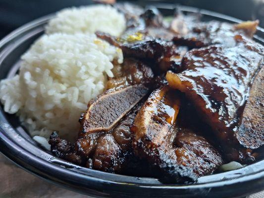 Close-up of Korean short ribs